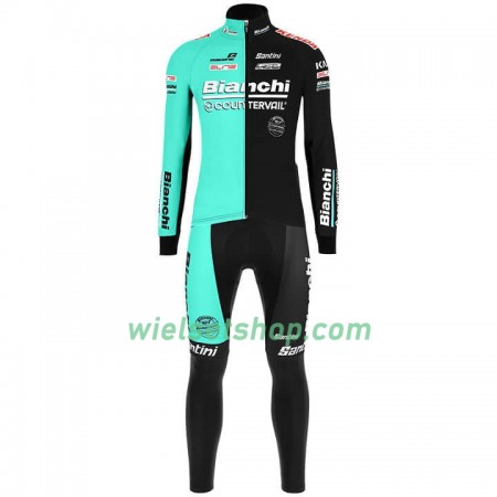 Fietskleding (Fietsshirt Lange Mouw + Lange Koersbroek) 2020 Bianchi Countervail N001